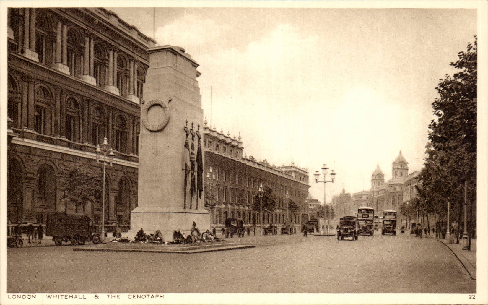 Grande Bretagne London Londres CPA Whitehall and thee Cenotaph