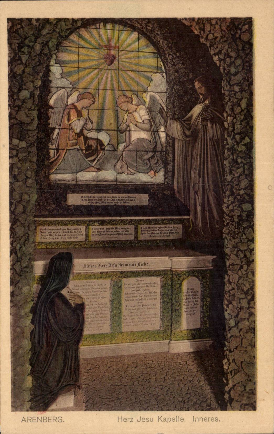 CPA Arenberg Herz Jesu Kapelle Inneres