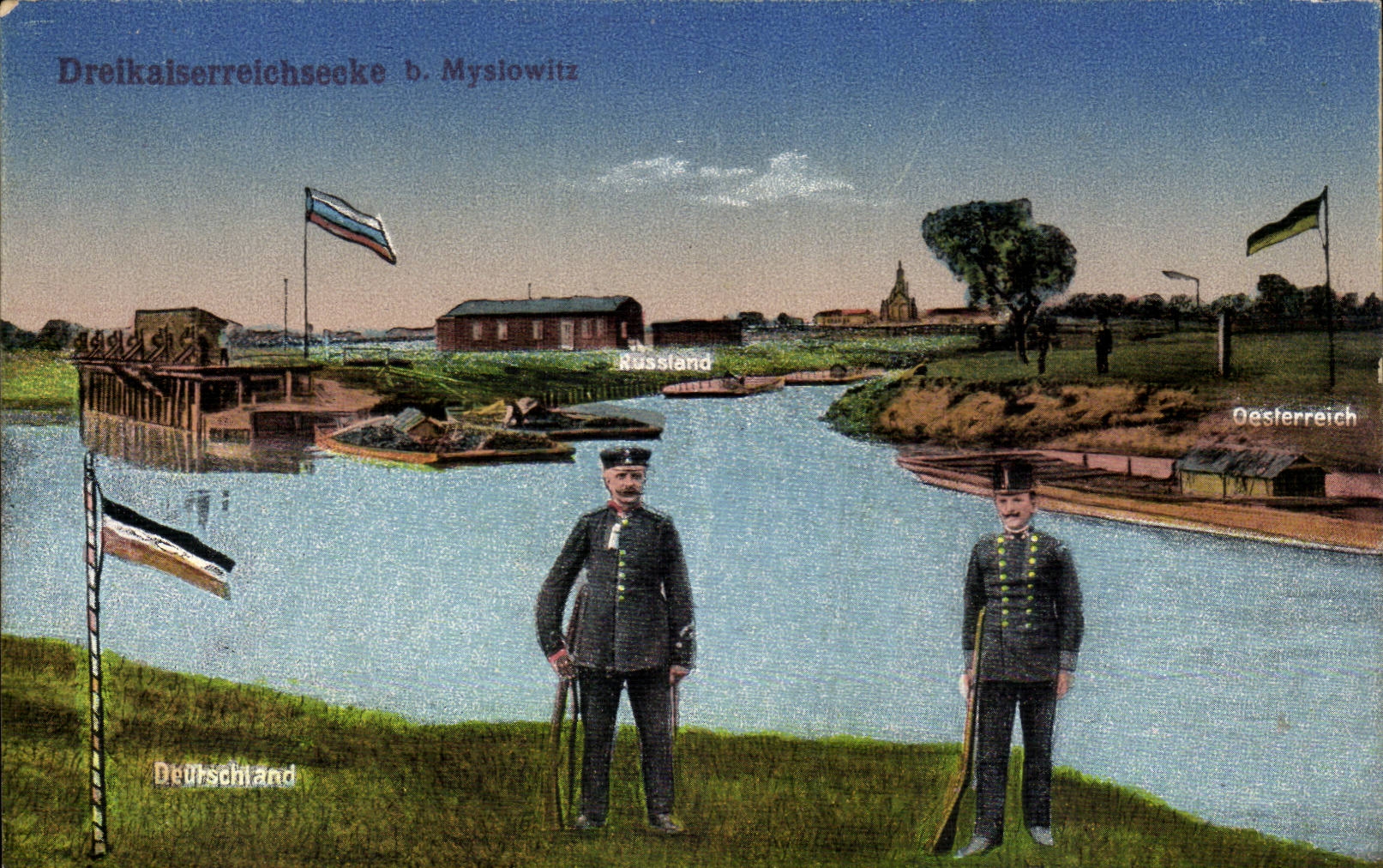 Allemagne Autriche CPA Dreireichseeke bei Myslowitz 