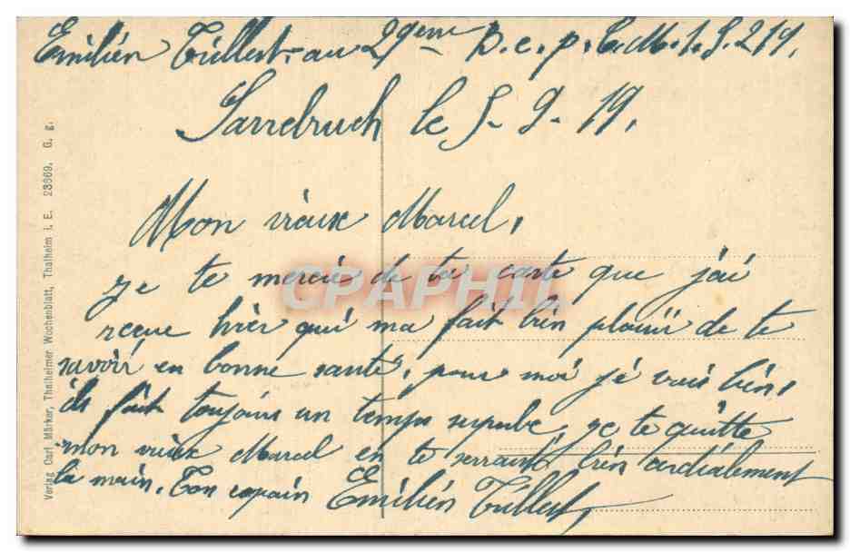 Allemagne CPA Thalheim i Erzgeb Rathaus — Rückseite