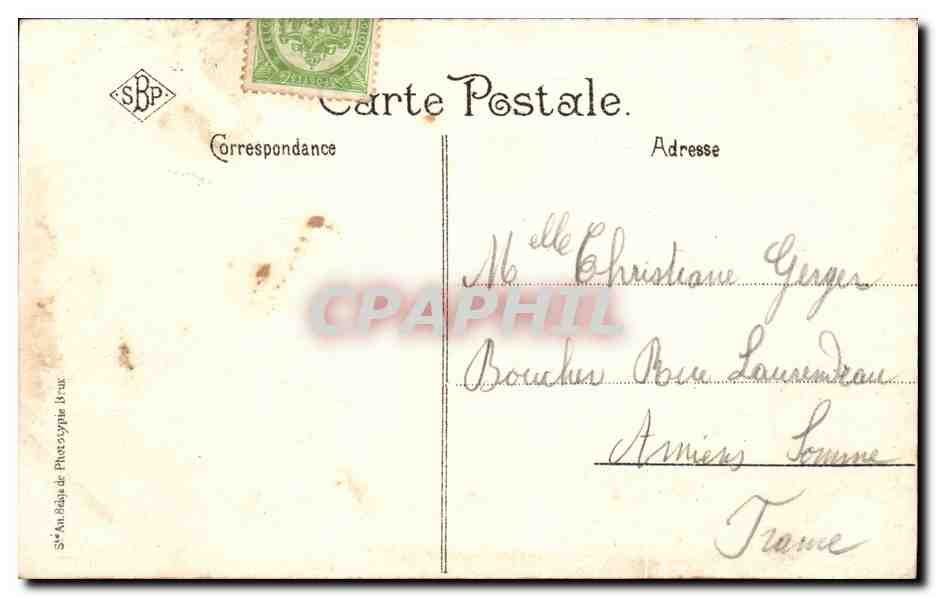 CPA Bruxelles Palais du comte de Flandre — Rückseite