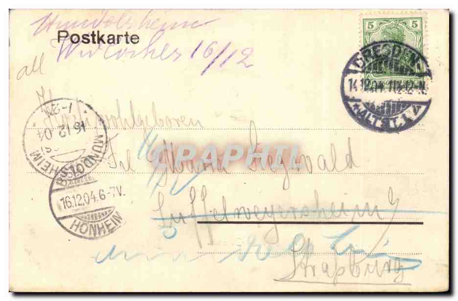 CPA Dresden Konigl Hoftheater mit Konig Johann Denkaml — Rückseite
