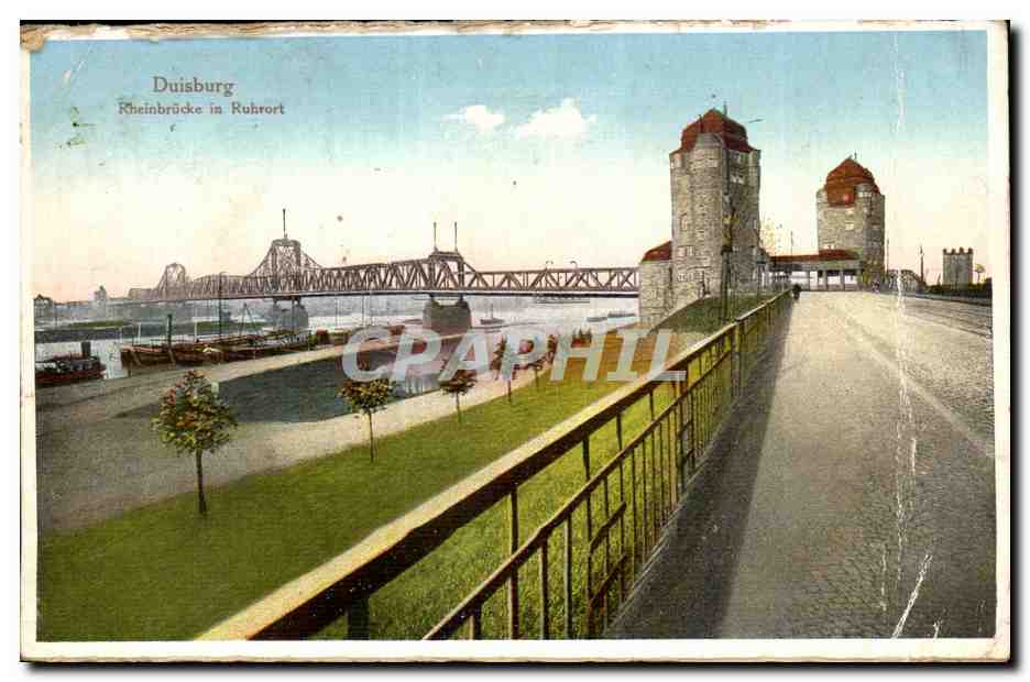CPA Duisburg Rheinbrucke in Ruhrort