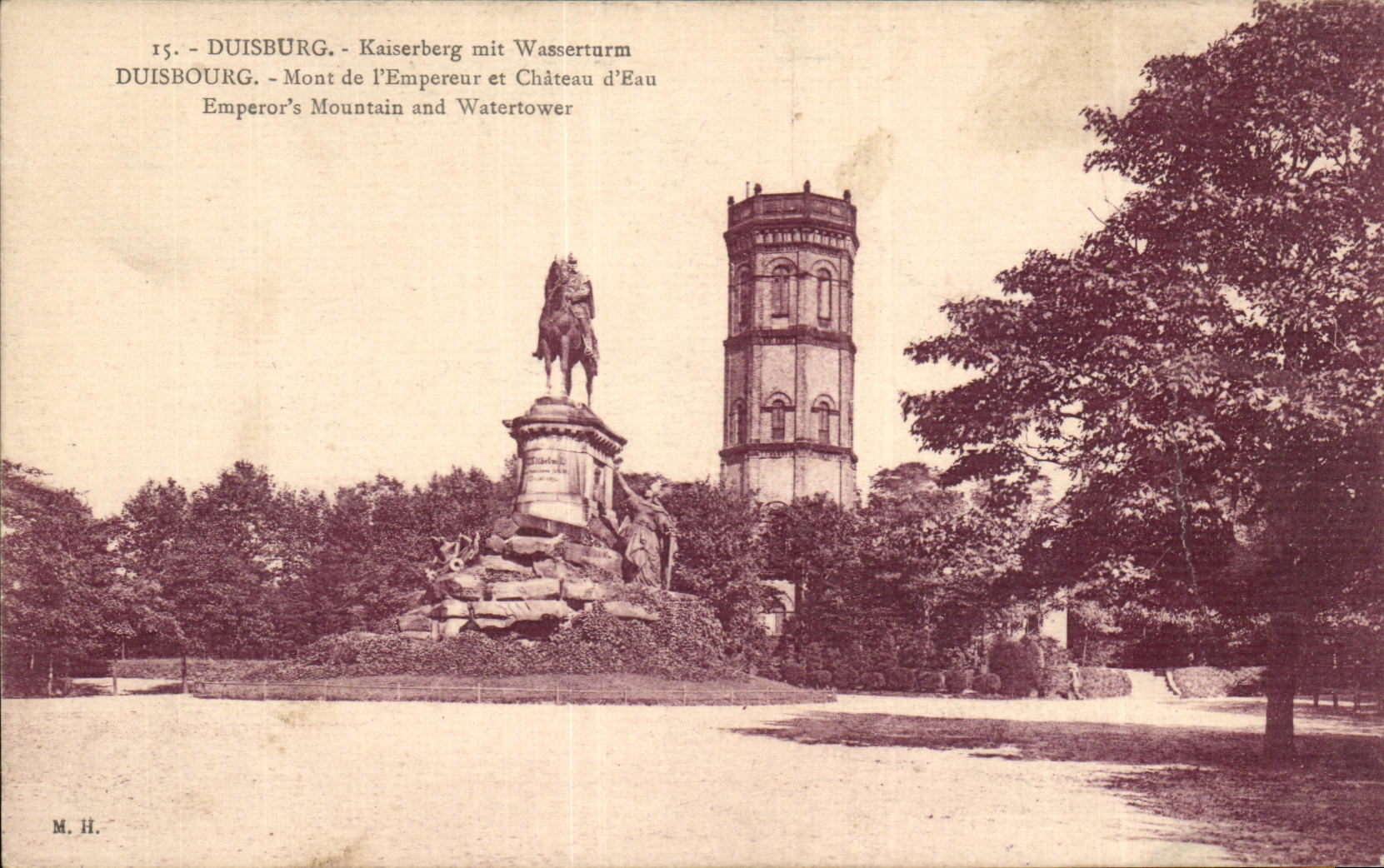 CPA Duisburg Mont de l'empereur et chateau d'eau 