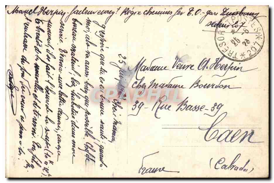 CPA Duisburg Partie aux dem Kaiserberg — Rückseite