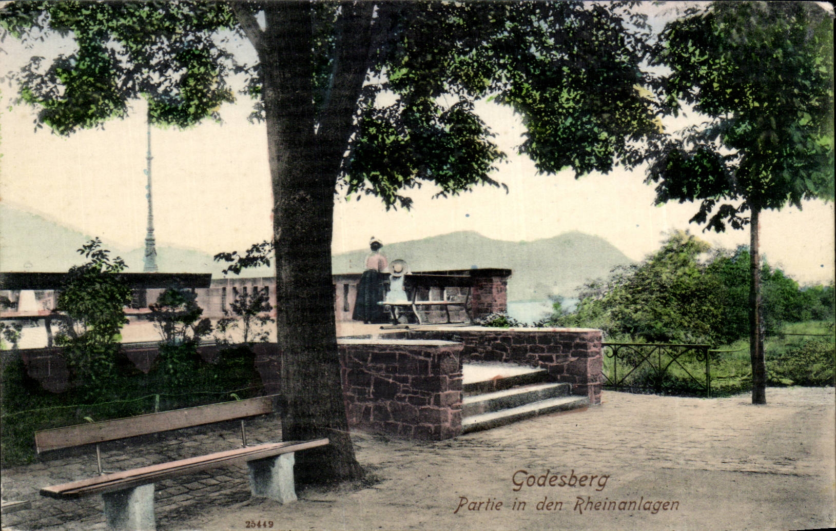 CPA Godesberg Partie in den Rheinanlagen