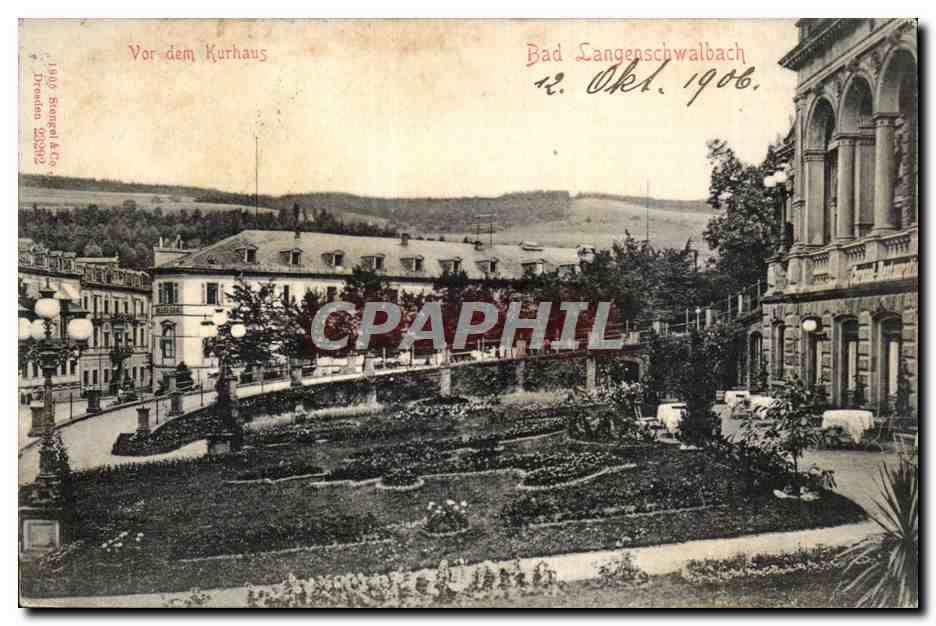 CPA Vor dem Kurhaus Bad Langenschwalbach