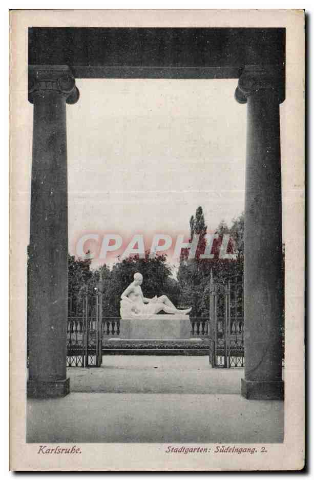 CPA Karlsruhe Stadtgarten Sudeingang