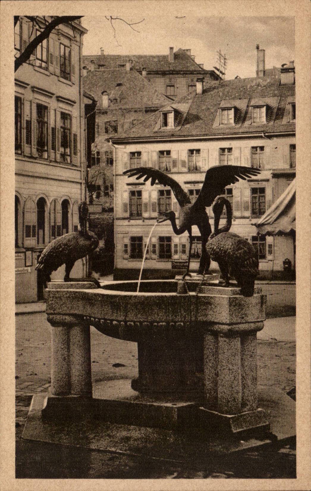 CPA Baden Baden Reiherbrunnen in der Sophienstrasse