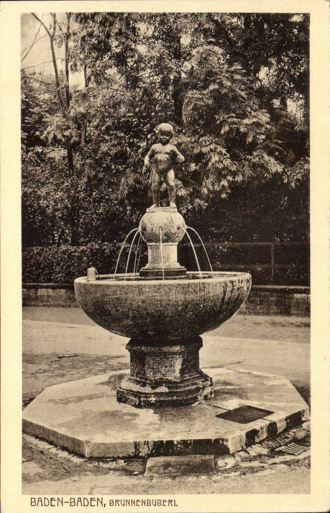 CPA Baden Baden Brunnenbuberl