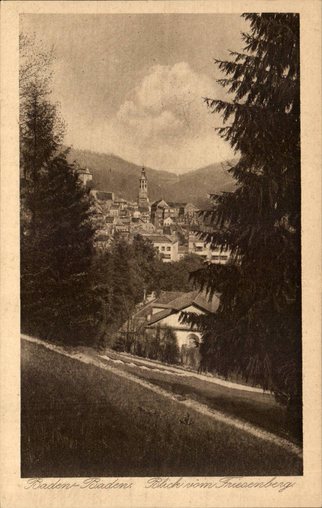 CPA Baden Baden Blick vom Fresenberg