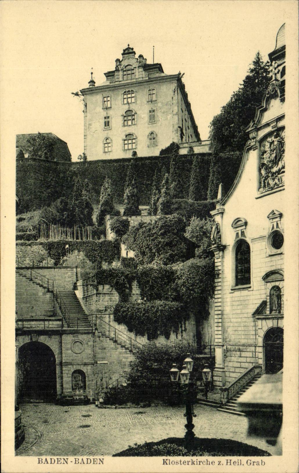 CPA Baden Baden Klosterkirche z Heil Grab