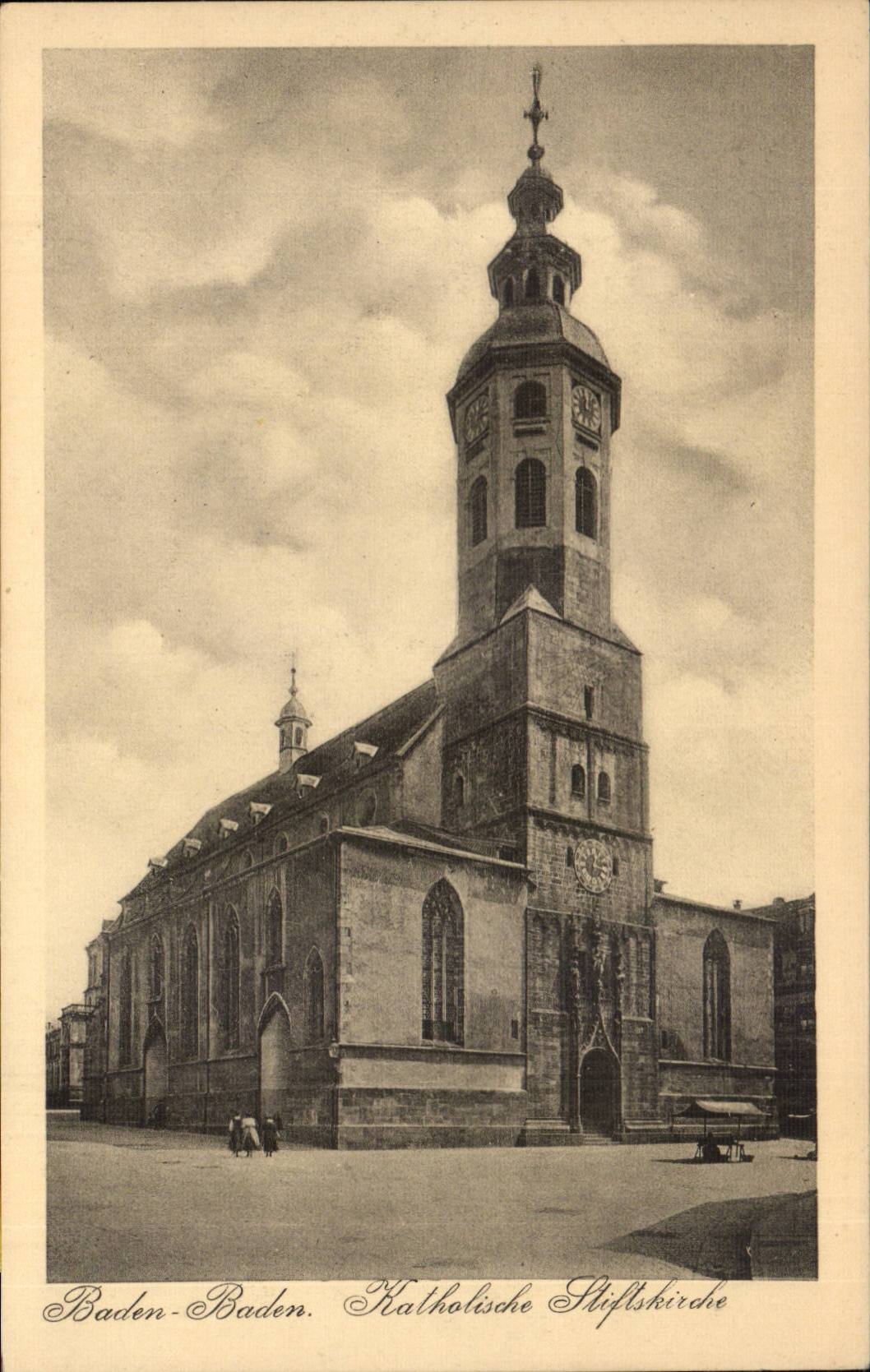 CPA Baden Baden Katholische Stiftskirche