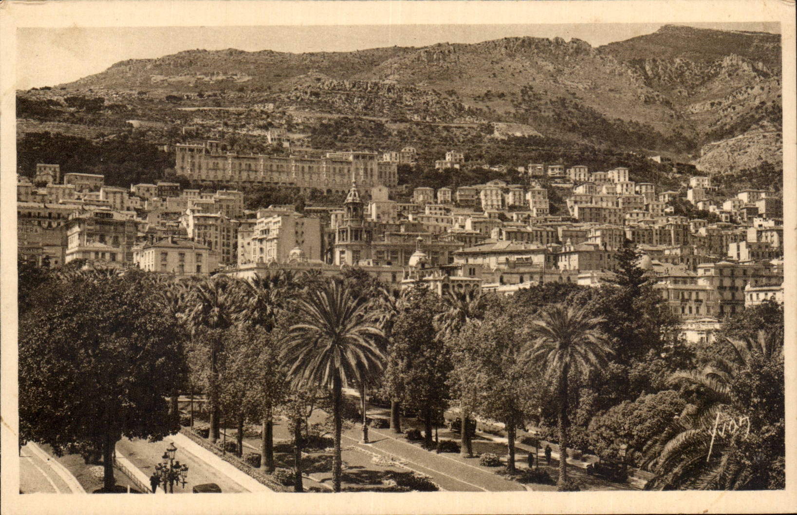 CPA Monte Carlo Monaco Les jardins du casino et le ville