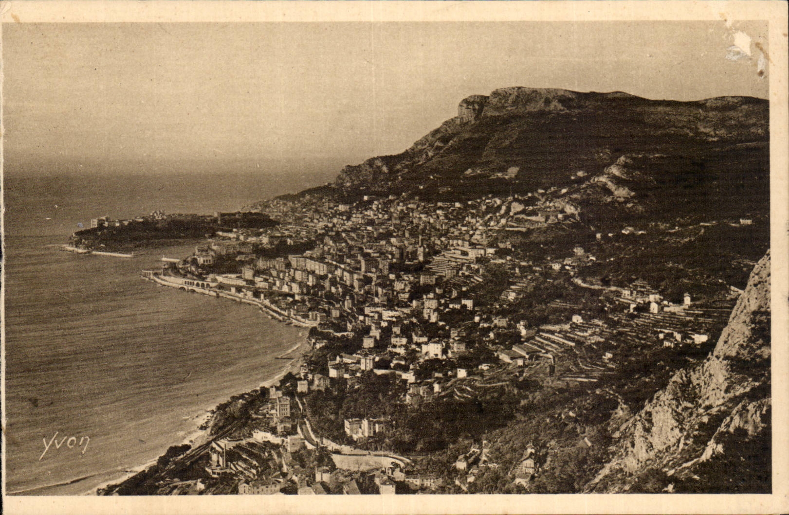 CPA Monte Carlo Monaco vus de la grande corniche