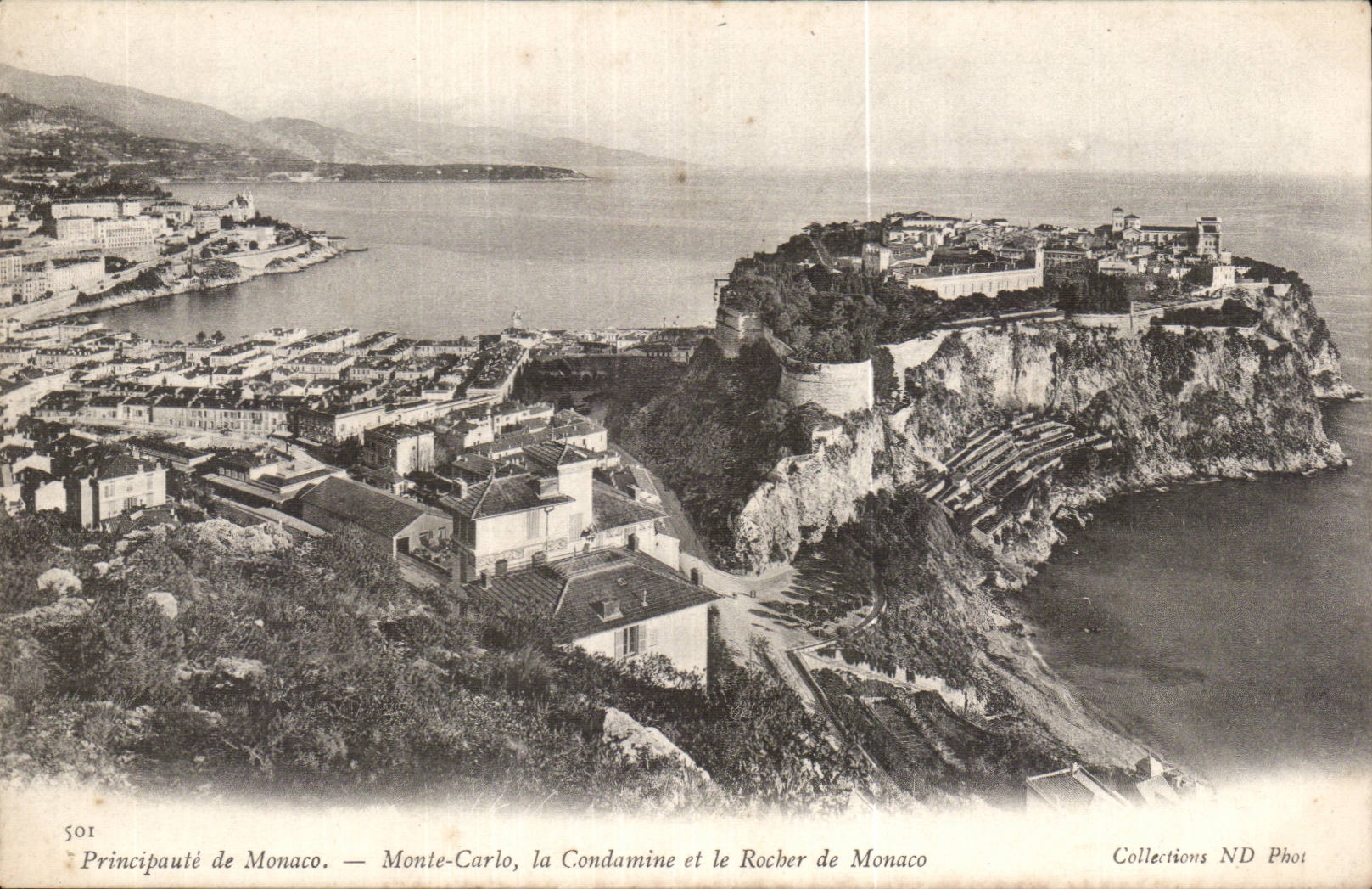 Principauté de Monaco — Monte-Carlo, la Condamine et le Rocher de Monaco — Collections ND Phot