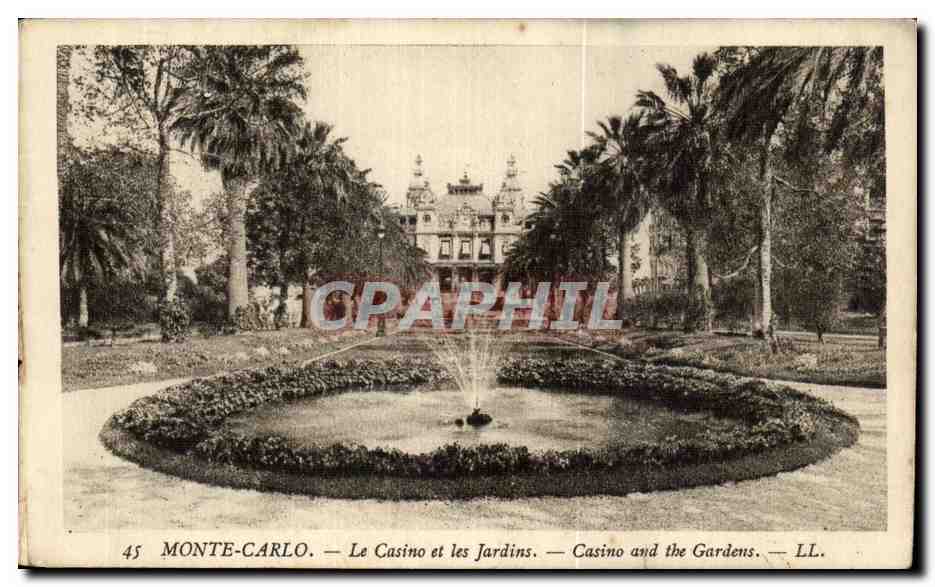 Monte-Carlo — Le Casino et les Jardins — LL.
