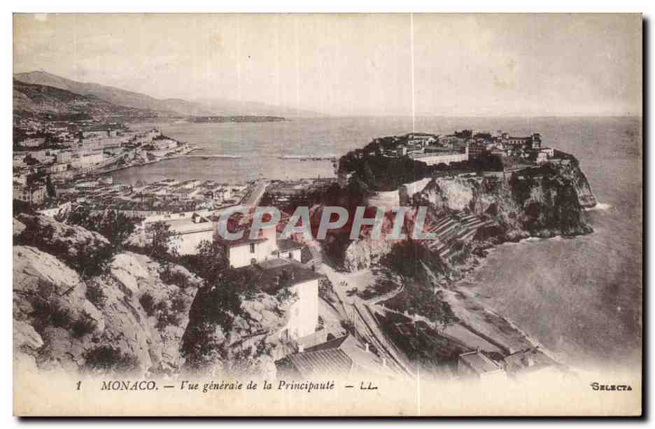CPA Monaco Monte Carlo Vue generale sur la principaute