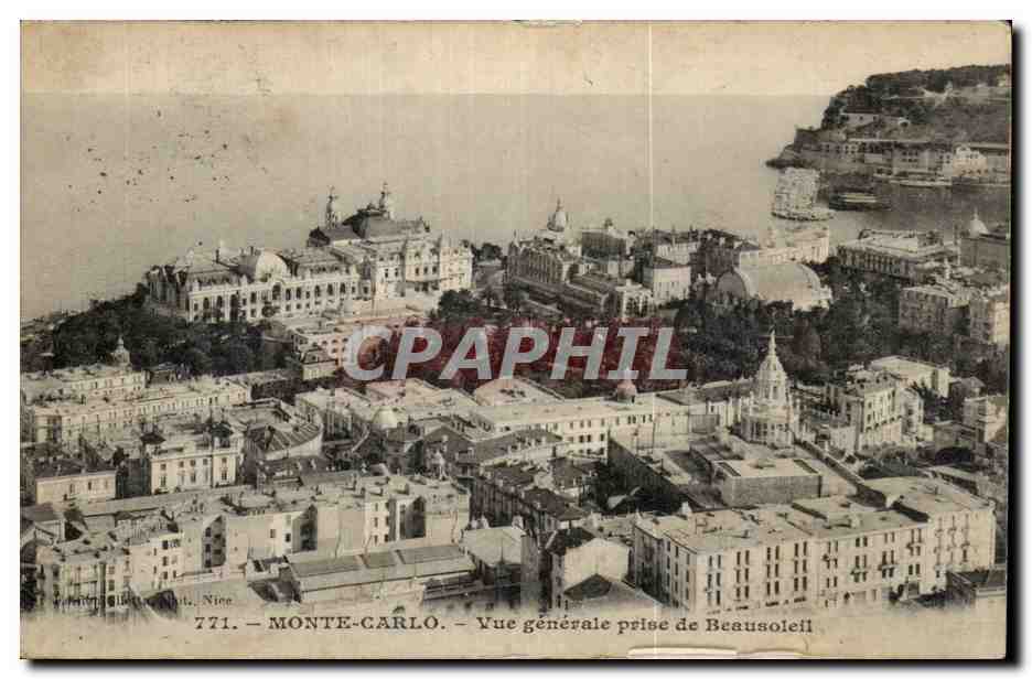 CPA Monaco Monte Carlo Vue generale prise de Beausoleil