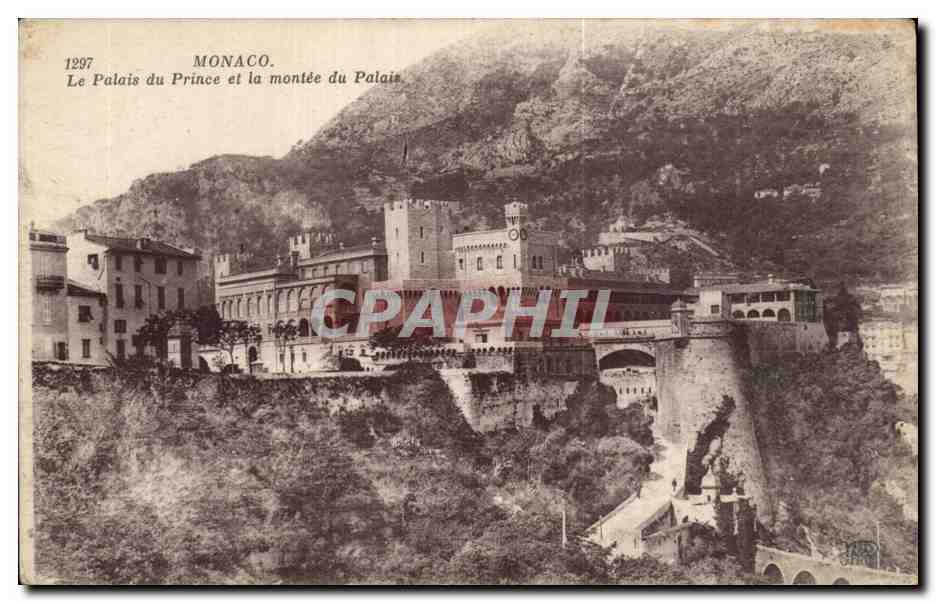 CPA Monaco Monte Carlo Le palais du prince et la montee du palais