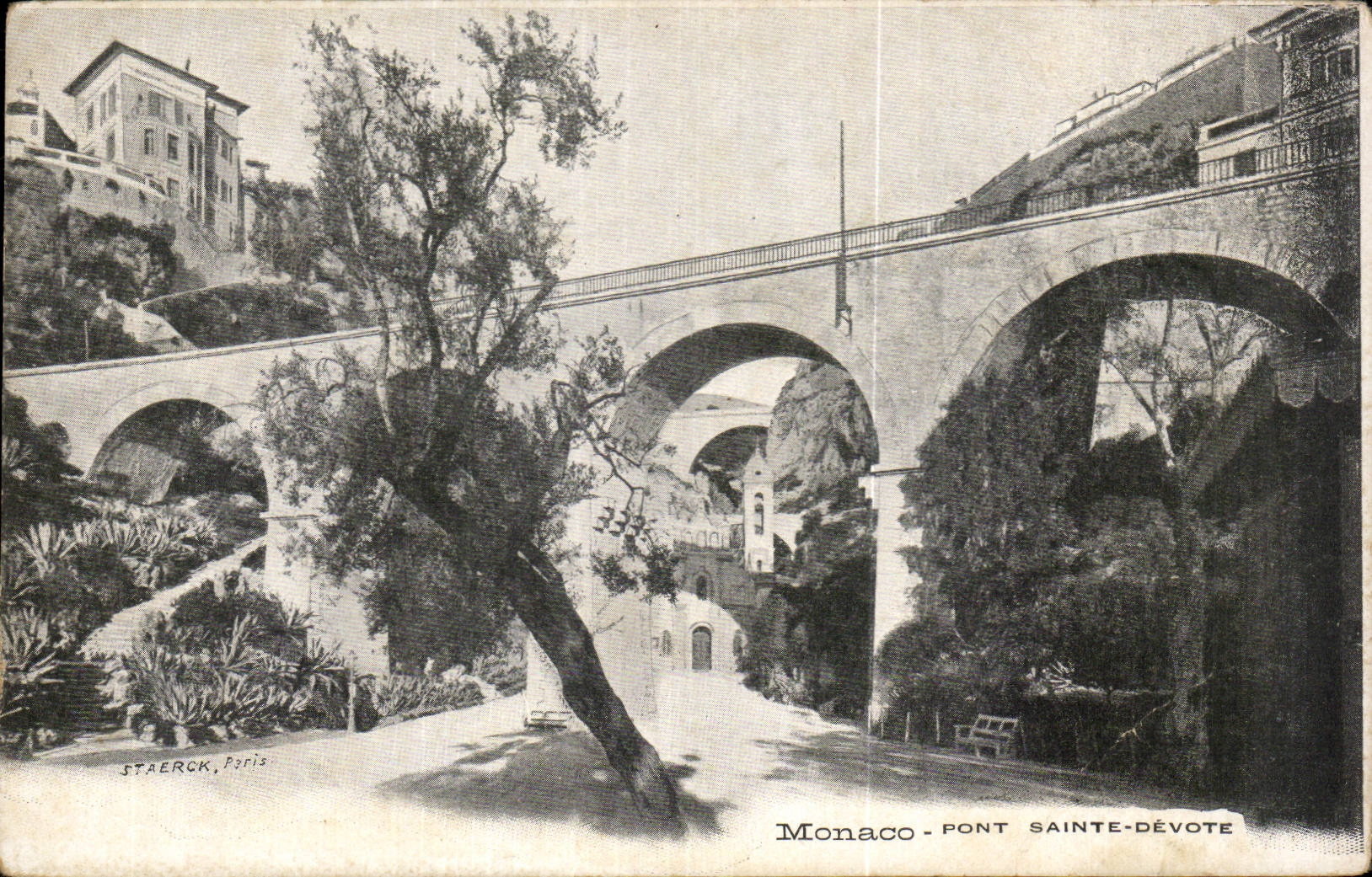 CPA Monaco Monte Carlo Pont Sainte Drvote