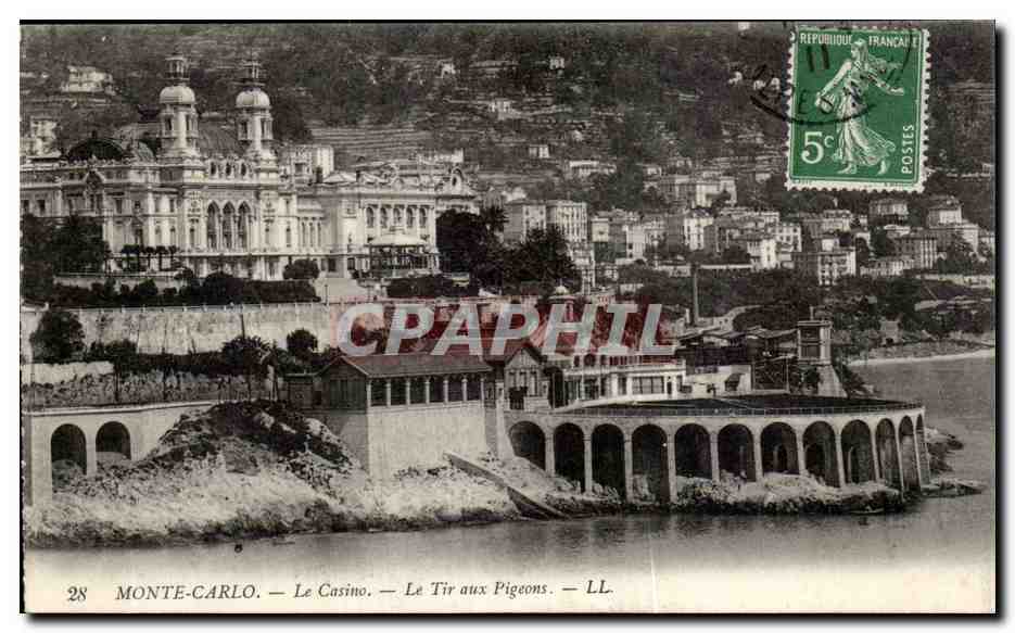 CPA Monaco Monte Carlo Le casino Le tir aux pigeons