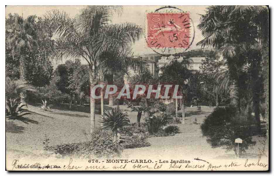 CPA Monaco Monte Carlo Les jardins 