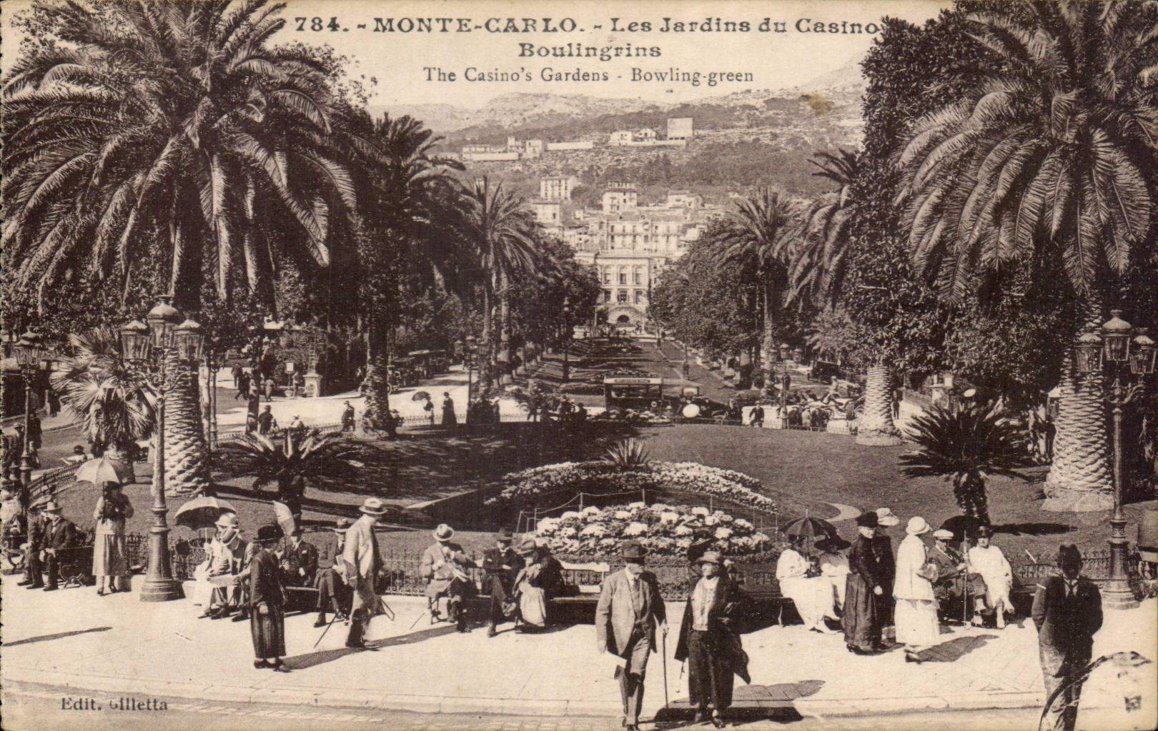 CPA Monaco Monte Carlo Les jardins du casino Boulingrins
