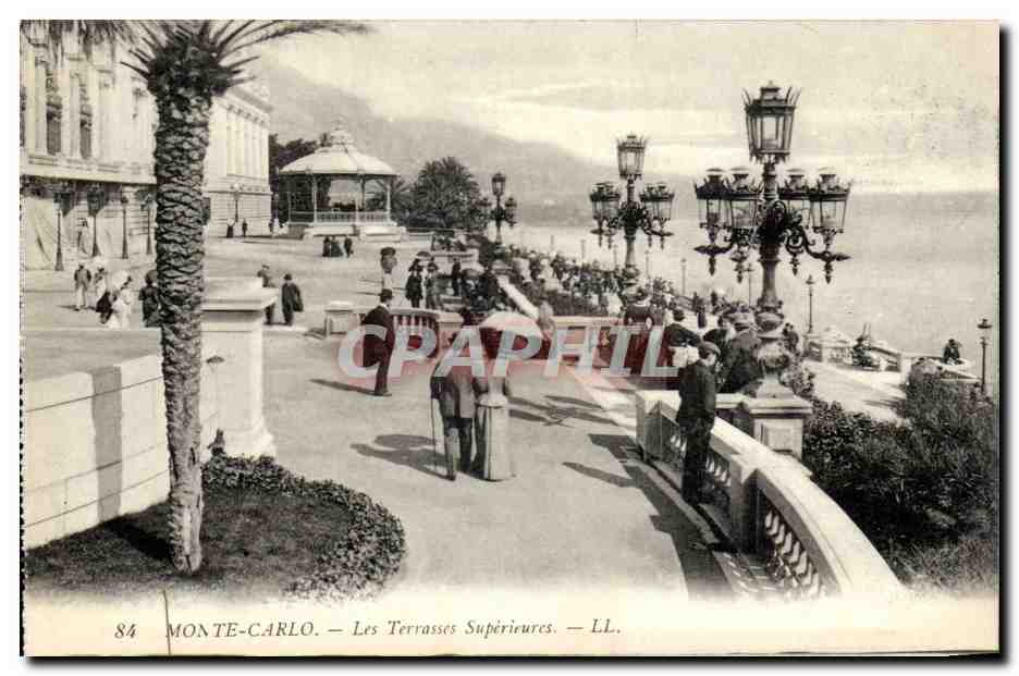 CPA Monaco Monte Carlo Les terrasses superieures