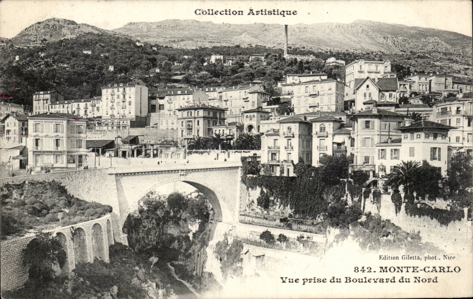 CPA Monaco Monte Carlo Vue prise du boulevard du Nord