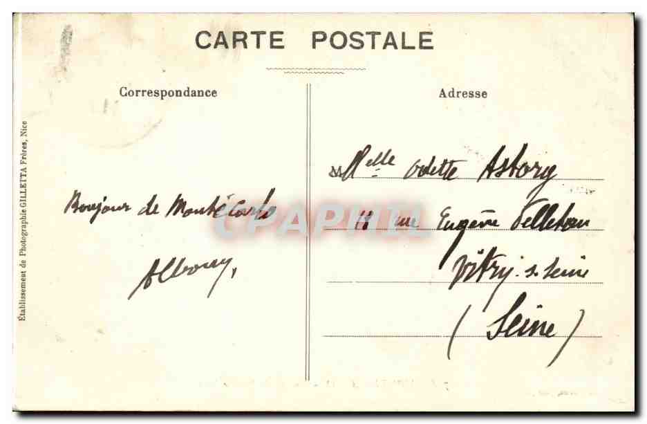 CPA Monaco Monte Carlo Vue generale le port — Rückseite