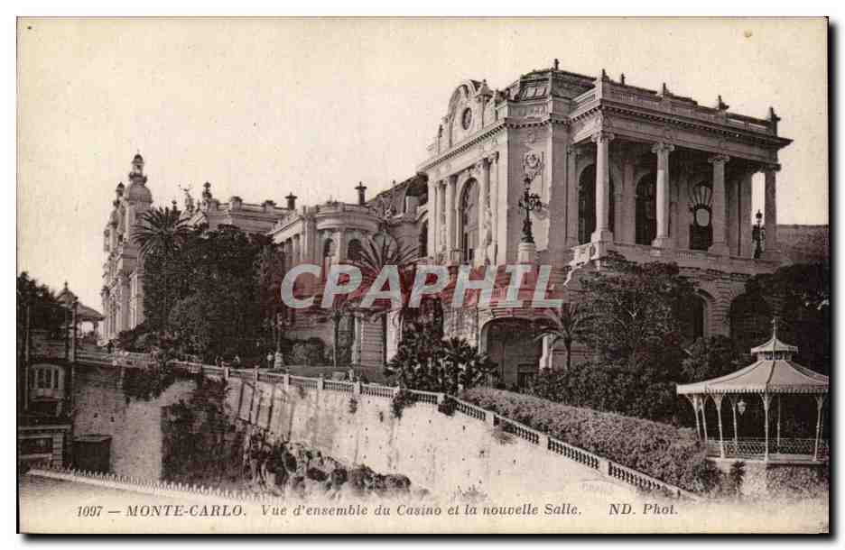 Monte-Carlo — Vue d'ensemble du Casino et la nouvelle Salle — ND. Phot. n° 1087