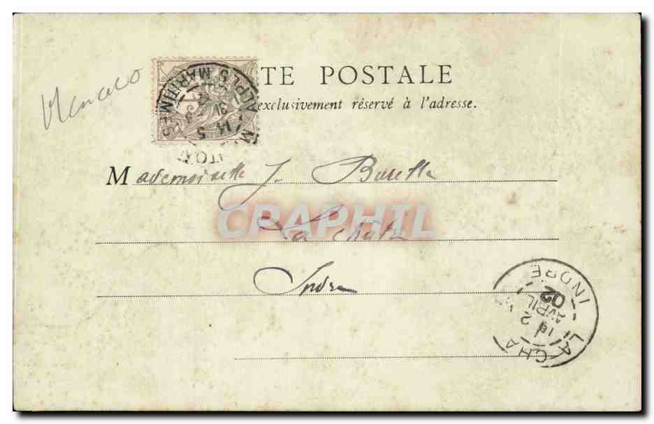 Monte-Carlo — Un coin des Jardins — La Chatre, n°116 — Rückseite