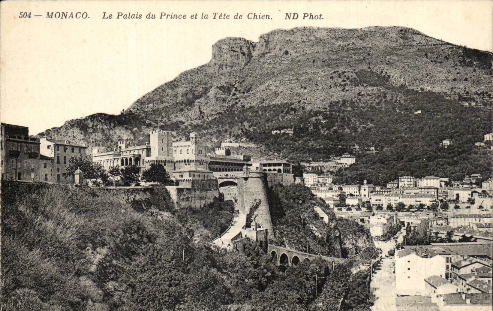 CPA Monaco Monte Carlo Le Palais du prince et la tete de chien