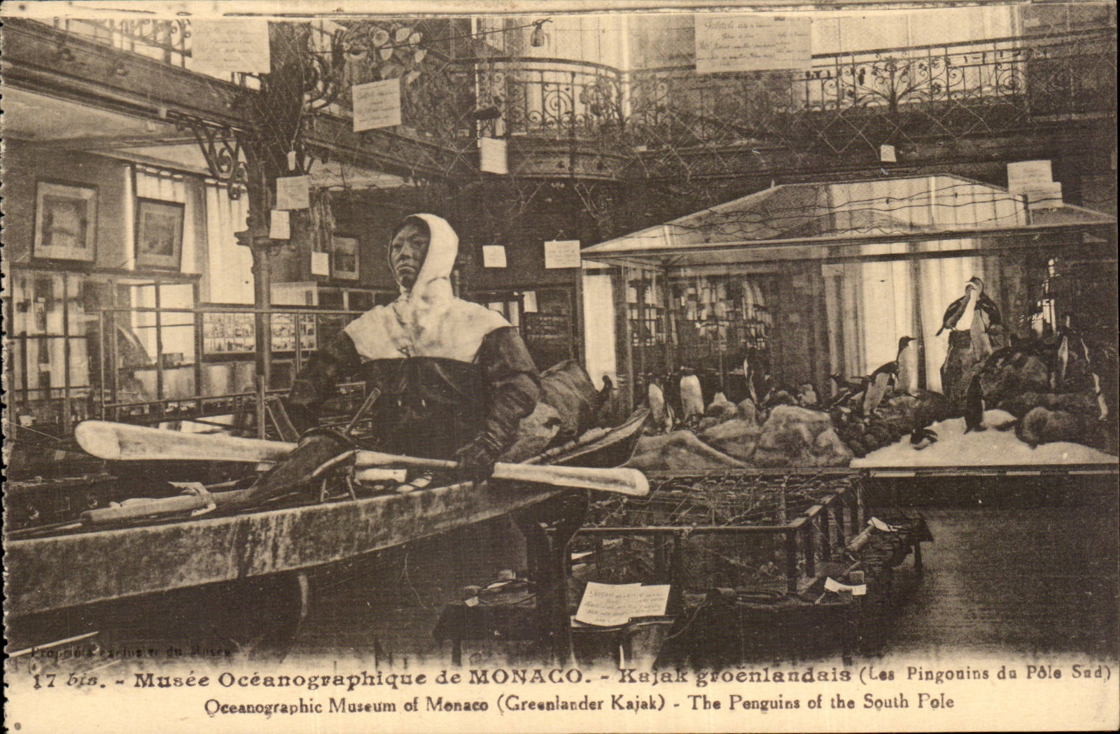 CPA Monaco Monte Carlo Musee oceanographique Kajak groenlandais Greenland