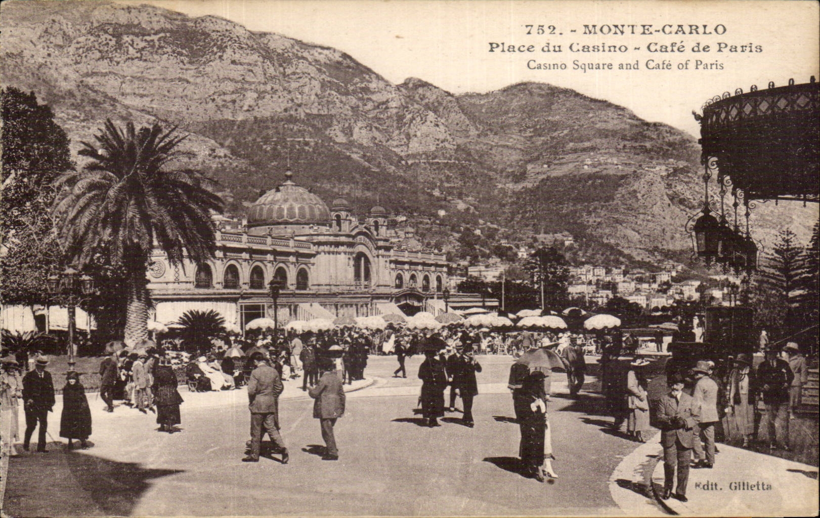 CPA Monaco Monte Carlo Place du casino Cafe de Paris