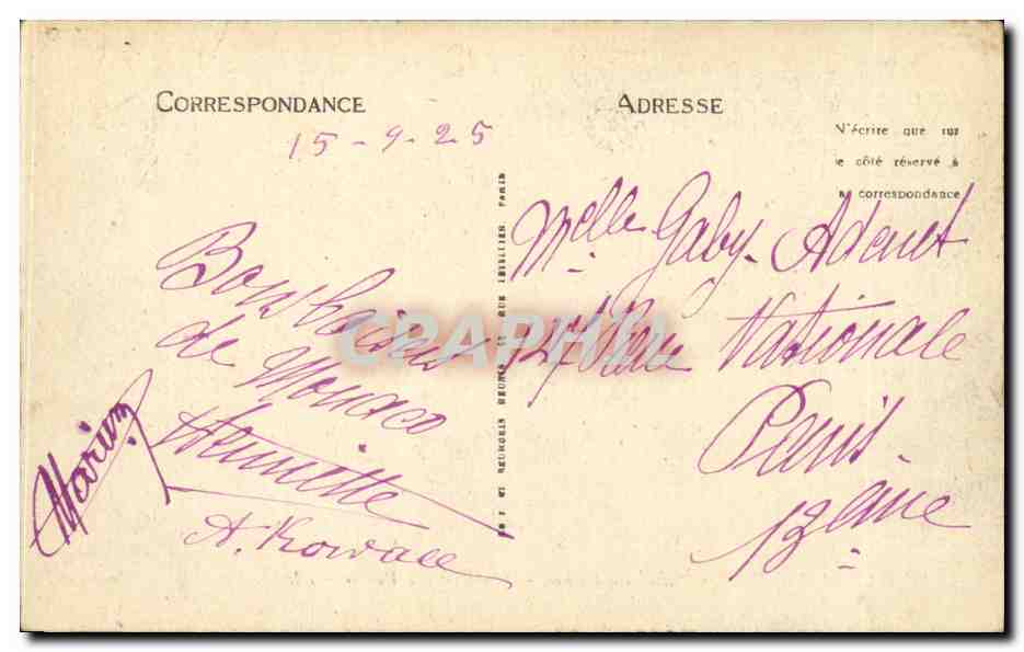 CPA Monaco Monte Carlo Le palais du prince  — Verso