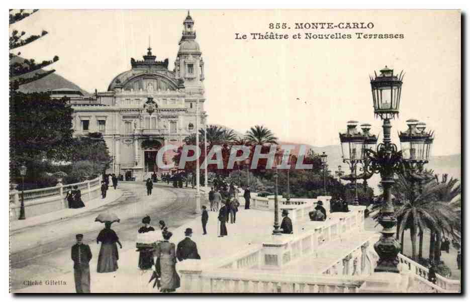 CPA Monaco Monte Carlo Le theatre et les nouvelles terrasses