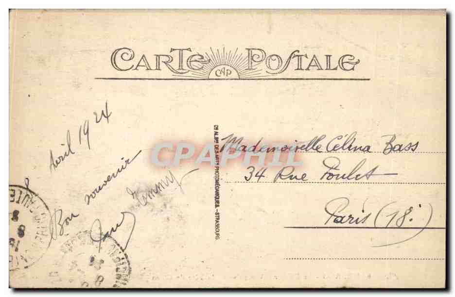Monaco - Le Rocher - Vue prise de la Tête de Chien — éditeur CPAPHIL, n°6 — Verso