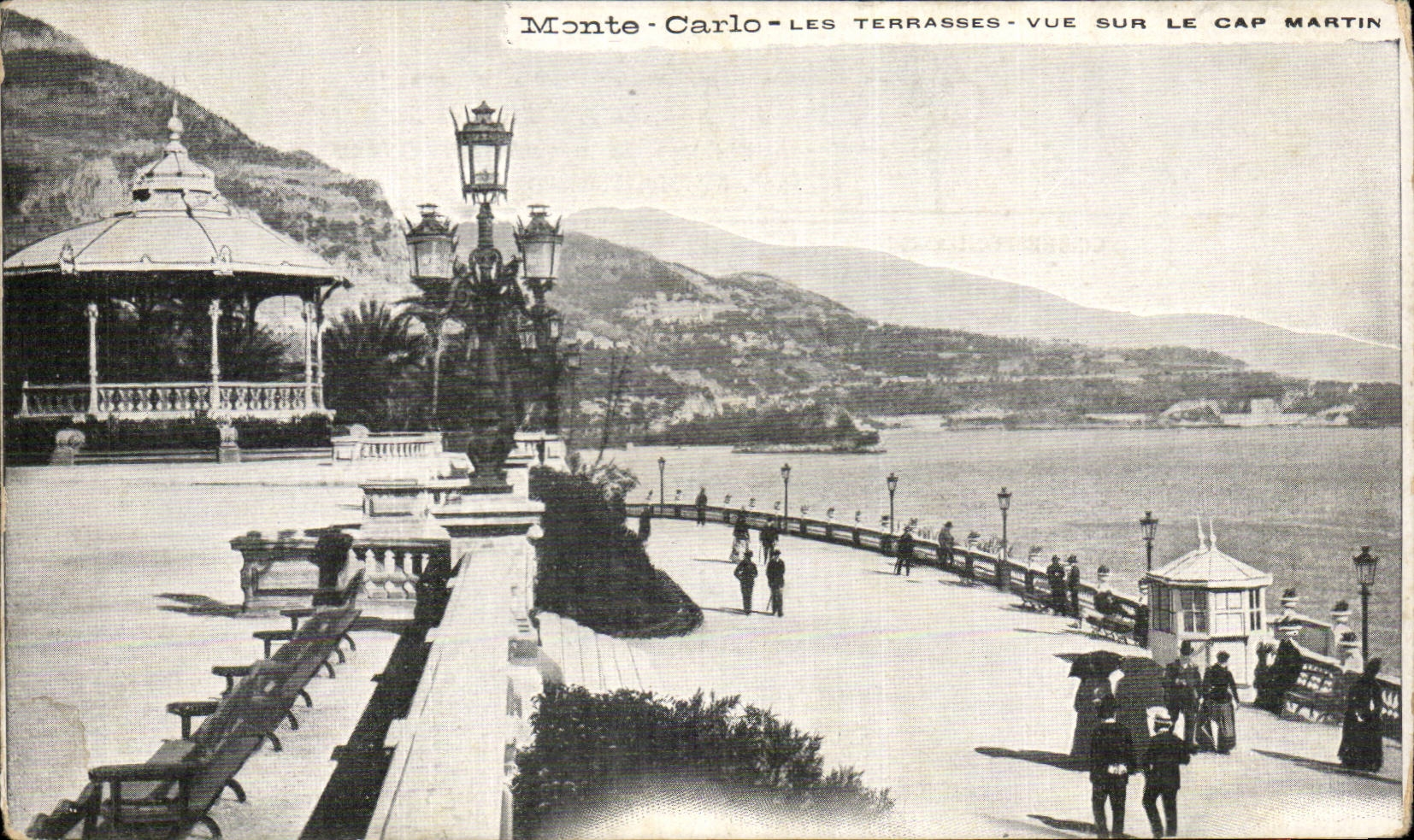 CPA Monaco Monte Carlo Les terrasses vue sur le Cap Martin