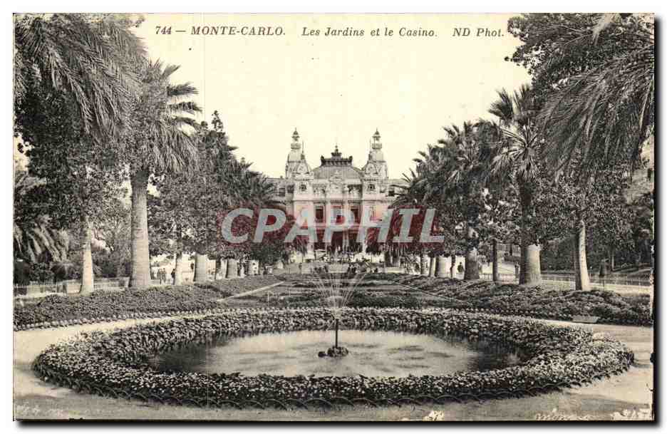 CPA Monaco Monte Carlo Les jardins et le casino