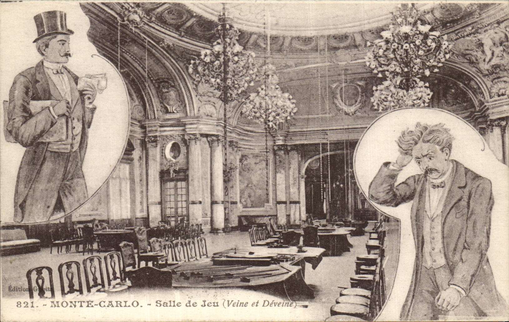 CPA Monaco Monte Carlo Salle de jeu Veine et deveine