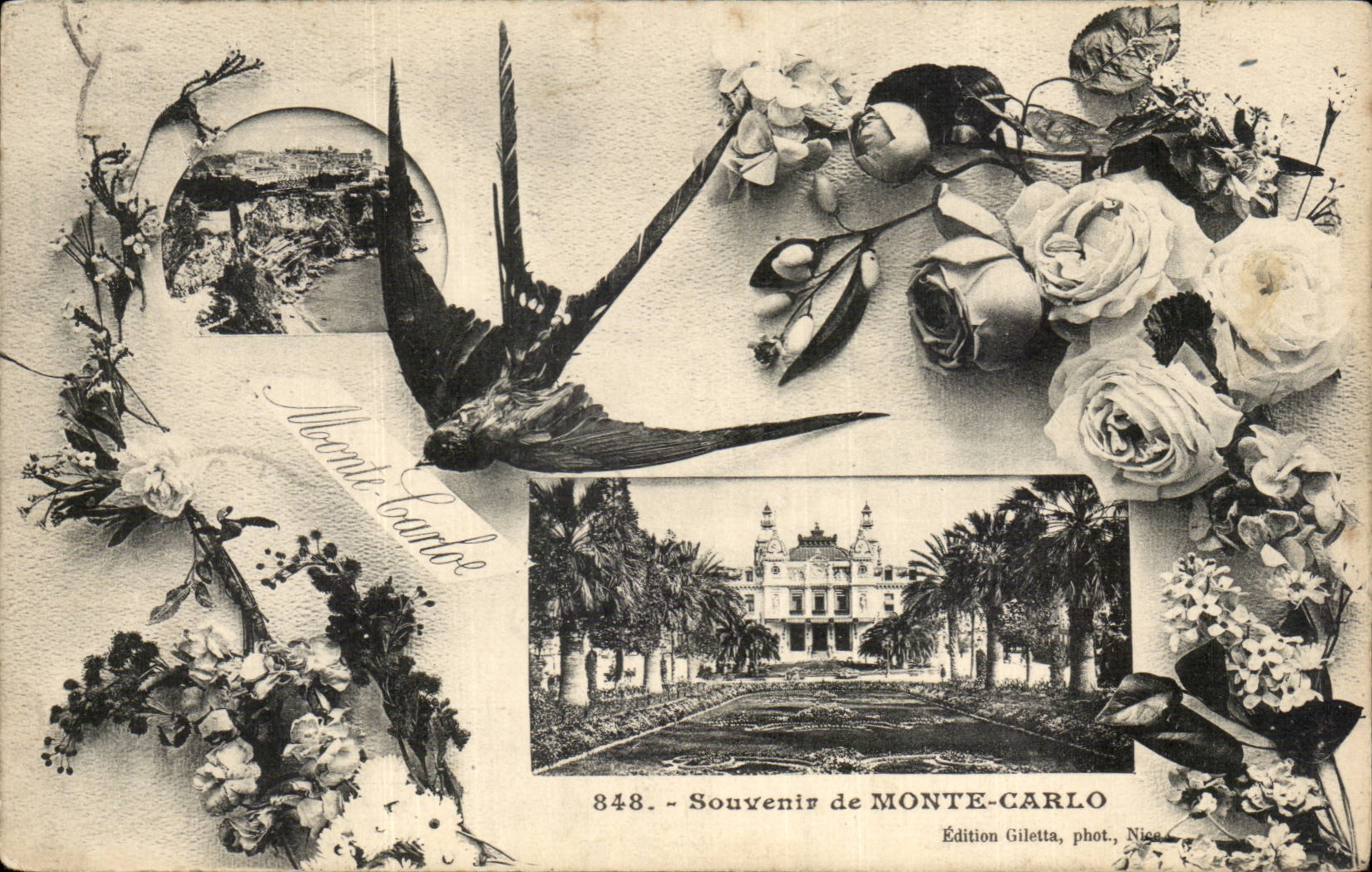 CPA Monaco Monte Carlo Souvenir Hirondelles