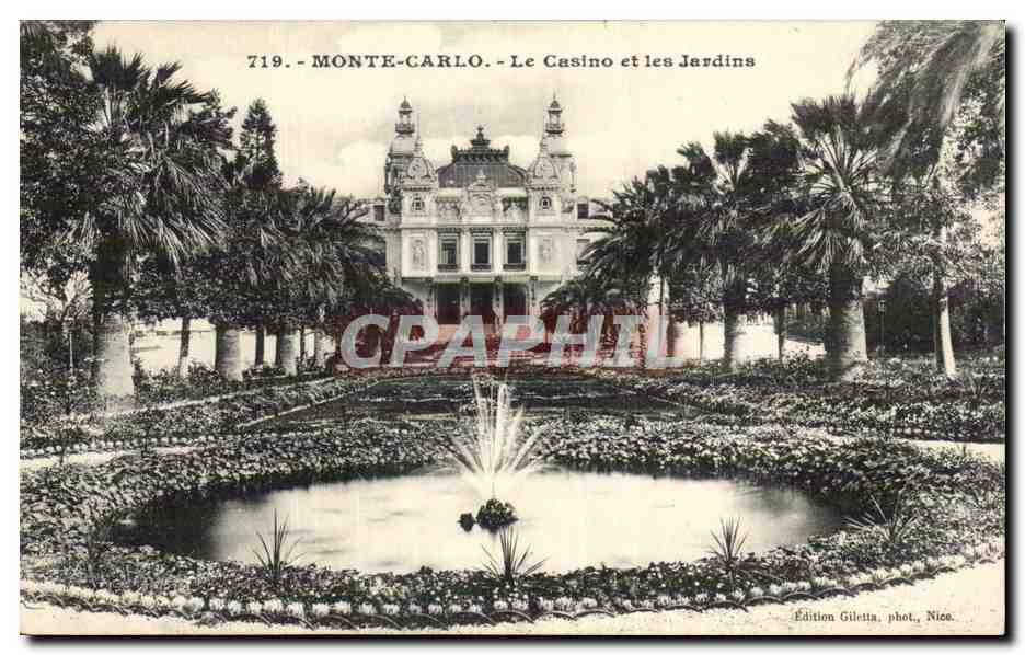 CPA Monaco Monte Carlo Le casino et les jardins