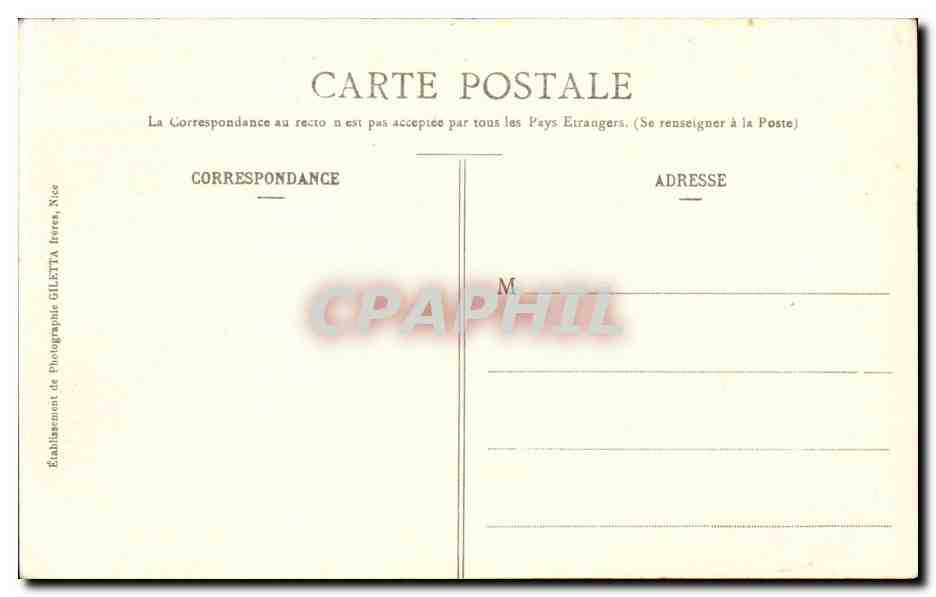 CPA Monaco Monte Carlo Le casino et les jardins — Verso