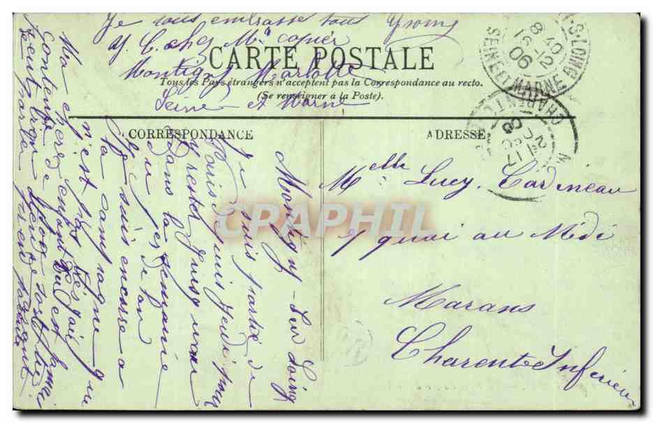 CPA Paris La gare du Nord — Rückseite