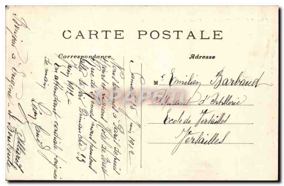 CPA Paris L'opera vu de la rue Scribe — Rückseite