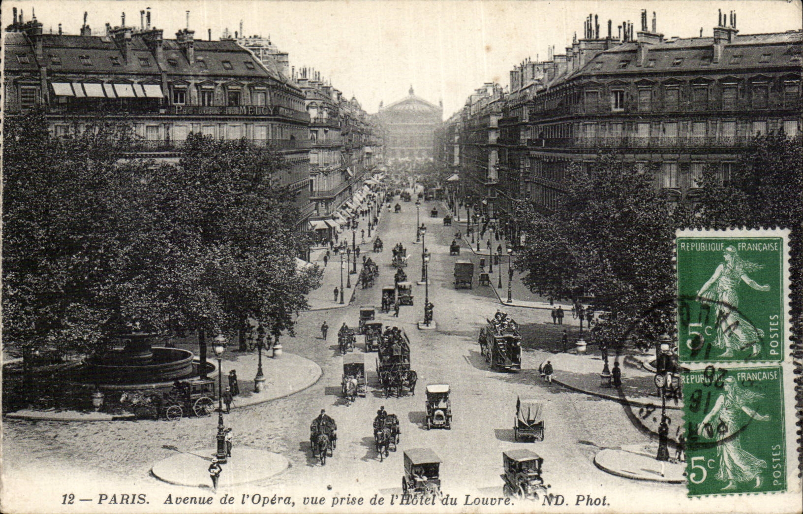 CPA Paris Avenue de l'opera vue prise de l'hotel du Louvre