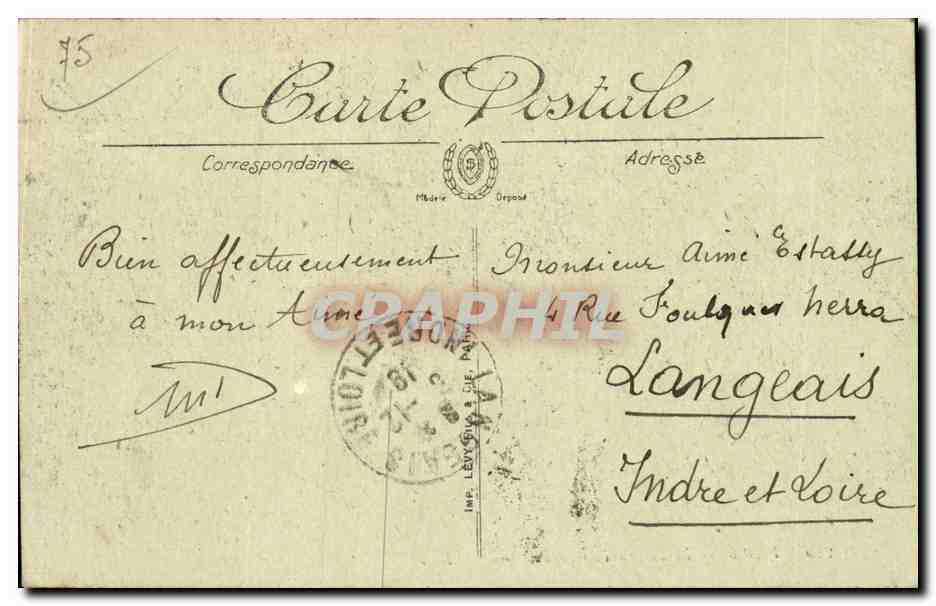 CPA Paris Le lac du Bois de Boulogne — Rückseite
