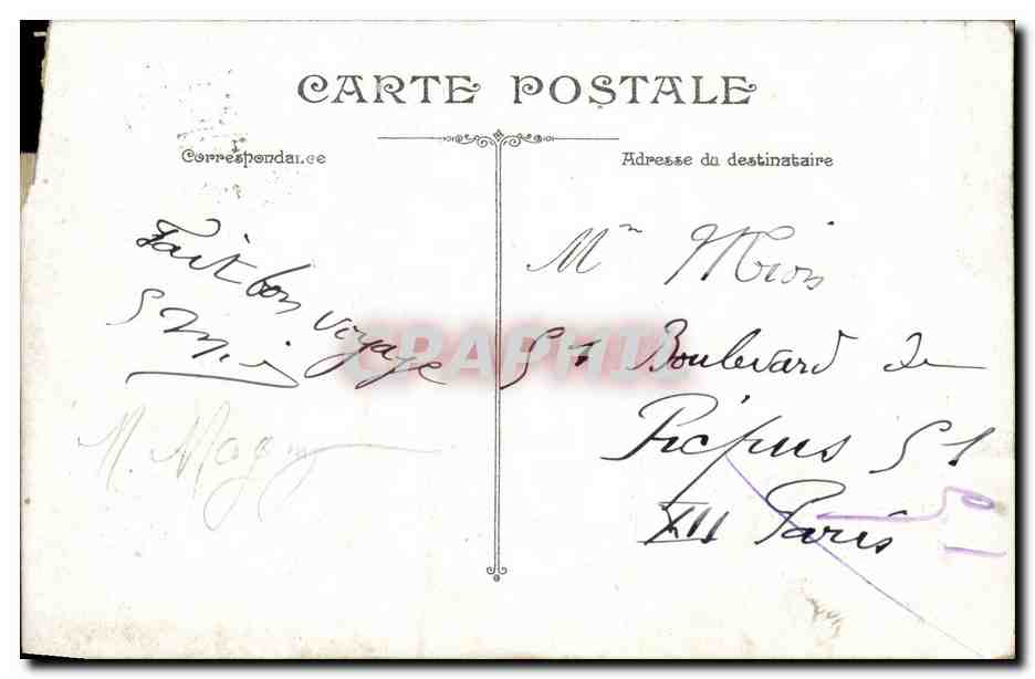 Paris CPA La place Clichy — Rückseite